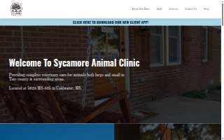 Sycamore Animal Clinic website