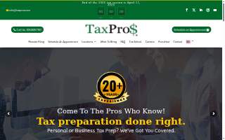 Tax Pros Charlotte of Mint Hill website