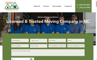 Uwharrie Moving and Delivery of Mint Hill website