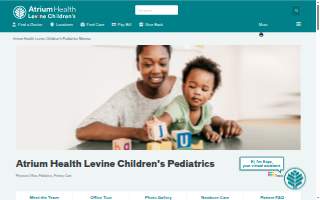Atrium Health Levine Children's Pediatrics Monroe website