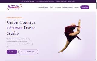 Be Famous Dance Center website