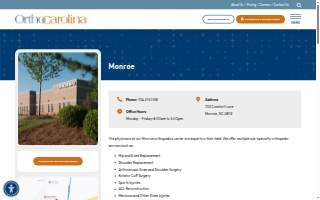 OrthoCarolina Monroe website