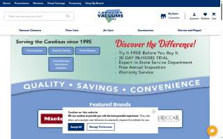 Carolina Vacuums & More website