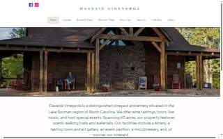 Davesté Vineyards of Mooresville website