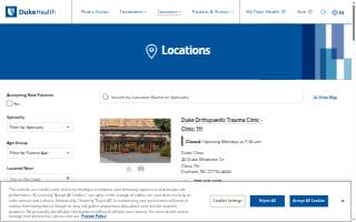 Duke Health Primary Care Gateway website