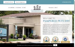 Pampered Pets Inn website