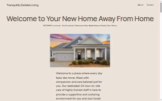Tranquility Estate Living website