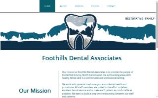 Foothills Dental - Morganton website