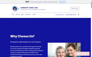 Harmony Home Care website