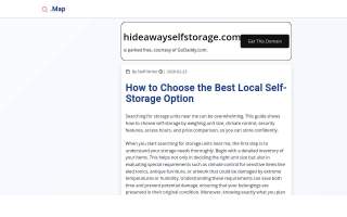 Hideaway Self Storage - Hwy NC-181 website