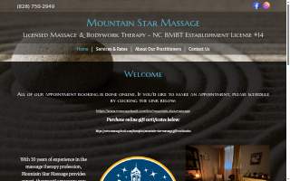 Mountain Star Massage website