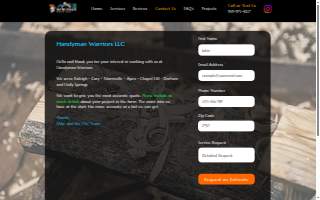 Handyman Warriors LLC website
