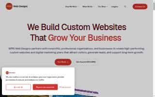 MRN Web Designs of Cary website