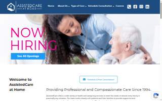 AssistedCare At Home website