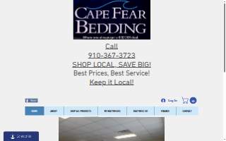 Cape Fear Bedding & Mattress website