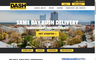 Dash Courier Service website