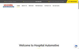 Hospital Automotive Car Care website