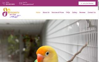 Integrity Pet Care website