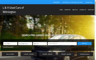 L&H Used Cars of Wilmington website