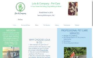 Lola & Company - Pet Care of Murraysville website