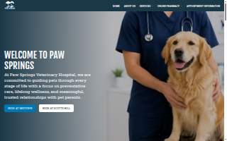 Paw Springs Veterinary Hospital - Scotts Hill website