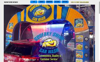 Squeaky Shine Car Wash website