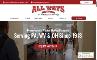 All Ways Moving website