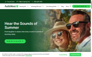 AudioNova of New Bern website
