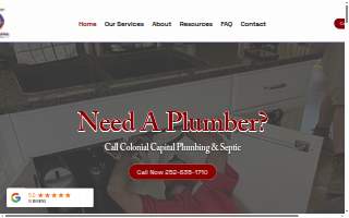Colonial Capital Plumbing and Septic LLC website
