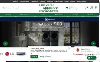Tidewater Appliance website