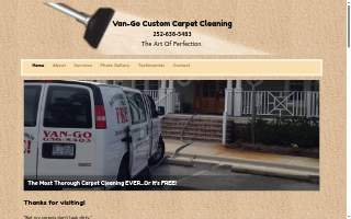 Van-Go Custom Carpet Cleaning website