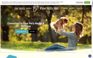 Pinehills Veterinary Hospital website