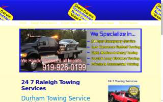 24 7 Towing and Recovery website