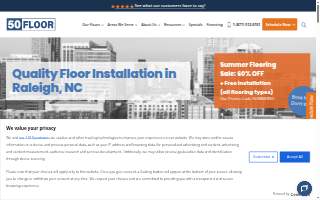 50Floor: Raleigh Carpet, Wood, and Flooring Installation website
