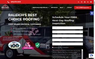 Best Choice Roofing of Raleigh website