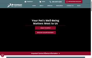 Bowman Animal Hospital and Cat Clinic Inc website