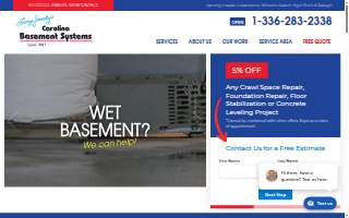 Carolina Basement Systems website