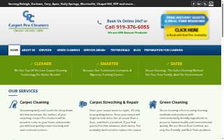 Carpet Pro Cleaners website