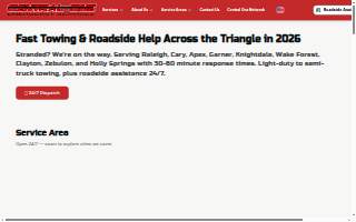 Central One Towing website