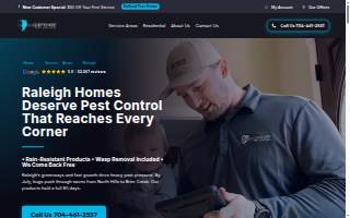 ClearDefense Pest Control of Raleigh website