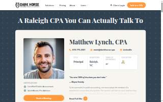 Dark Horse CPAs of Raleigh website