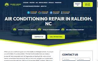 Degree Above Heating & AC Repair website