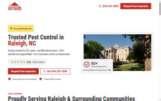 Dodson Pest Control of Raleigh website