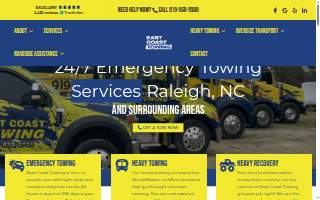 East Coast Towing of Raleigh website