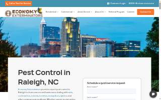 Economy Exterminators of Raleigh website