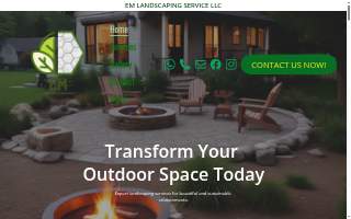 EM Landscaping Service website