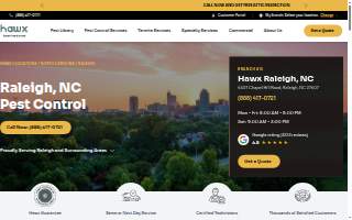 Hawx Pest Control of Raleigh website