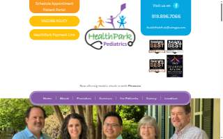 HealthPark Pediatrics website