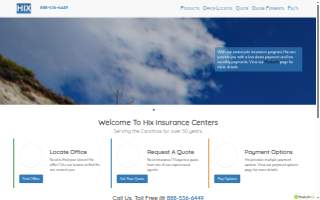 Hix Insurance Center Raleigh website