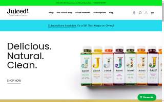 Juiced Up Juice Bar website